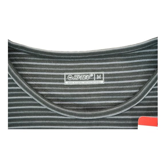 NWT HI-TEC Two-Tone Sleeveless Ottoman Dress, Medium Striped Black With Gray - Picture 4 of 5